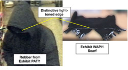 Similarity of clothing worn by offender and that recovered from suspect